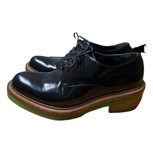 Pre-owned Simone Rocha Leather Lace Ups In Black