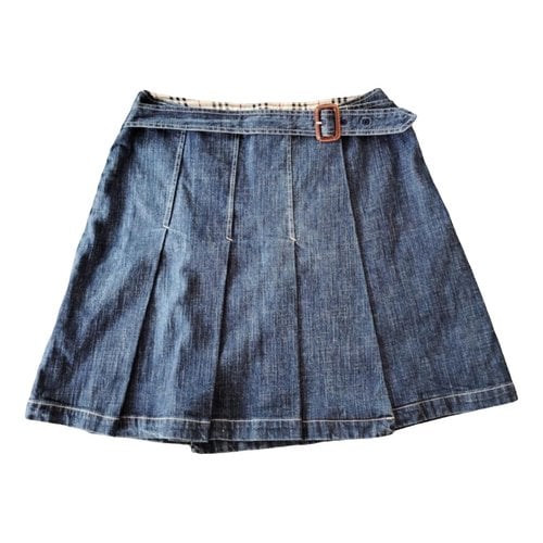Pre-owned Burberry Skirt In Blue