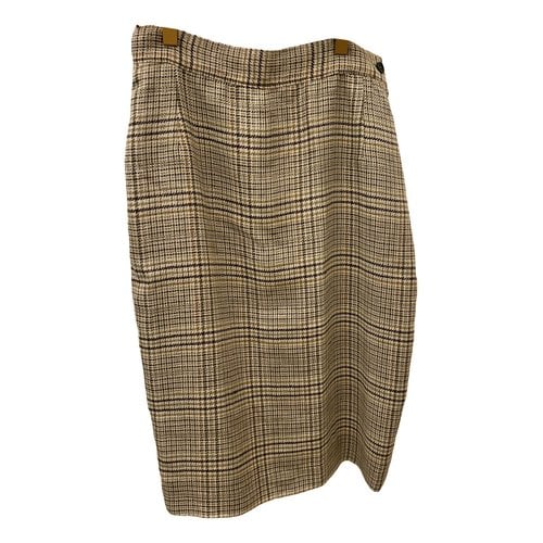 Pre-owned Loewe Mid-length Skirt In Beige