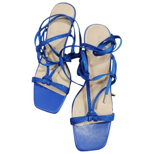 Pre-owned Gaelle Paris Glitter Heels In Blue