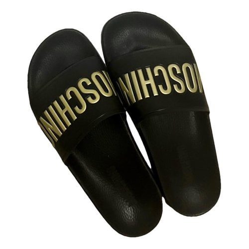Pre-owned Moschino Mules & Clogs In Black