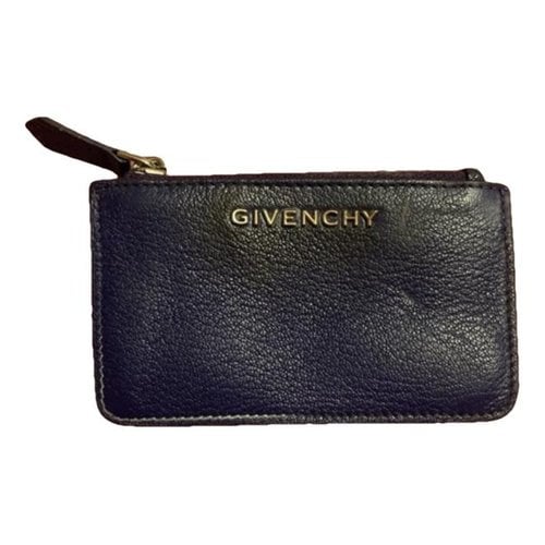 Pre-owned Givenchy Leather Wallet In Purple