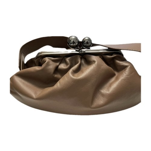 Pre-owned Max Mara Leather Clutch Bag In Camel