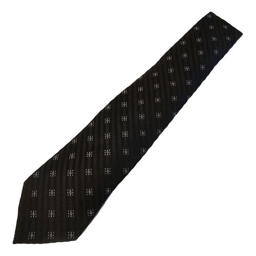 Pre-owned Fendi Silk Tie In Black