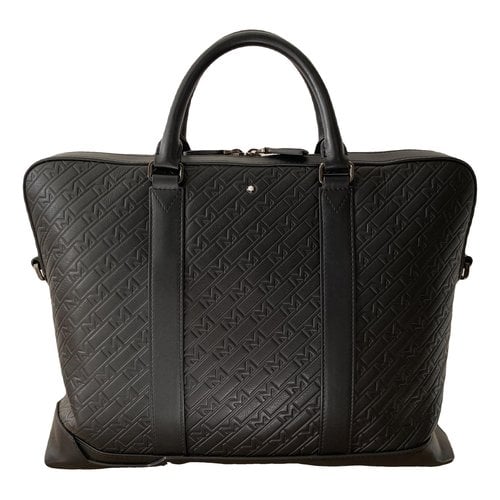 Pre-owned Montblanc Leather Bag In Black