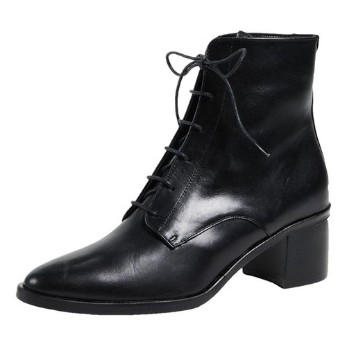 Pre-owned Freda Salvador Leather Boots In Black