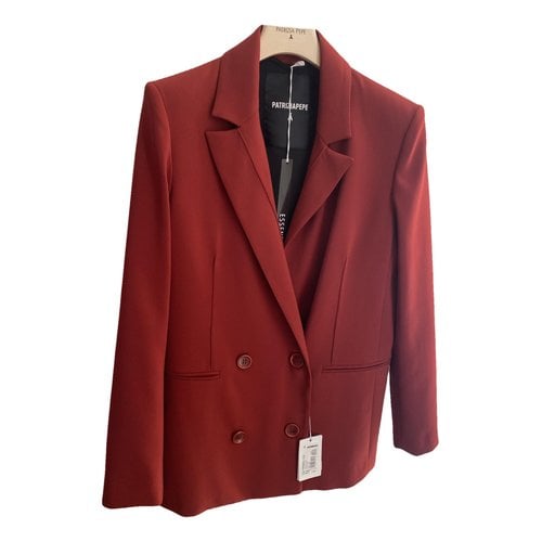 Pre-owned Patrizia Pepe Suit Jacket In Burgundy