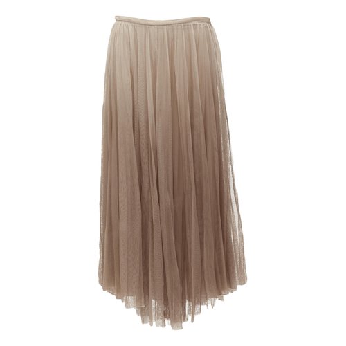 Pre-owned Dior Silk Skirt In Beige