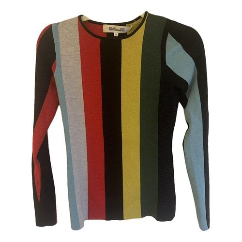 Pre-owned Diane Von Furstenberg Wool Top In Multicolour