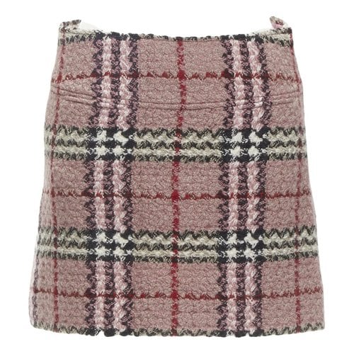 Pre-owned Burberry Wool Skirt In Pink
