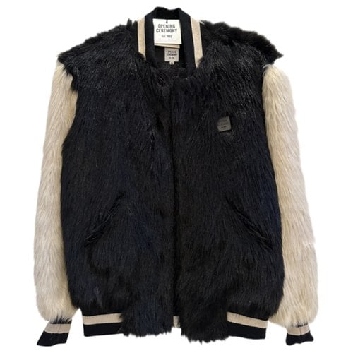 Pre-owned Opening Ceremony Faux Fur Jacket In Black