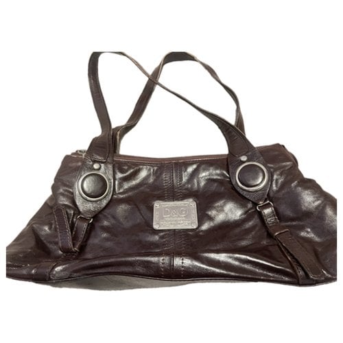 Pre-owned D&g Leather Handbag In Brown