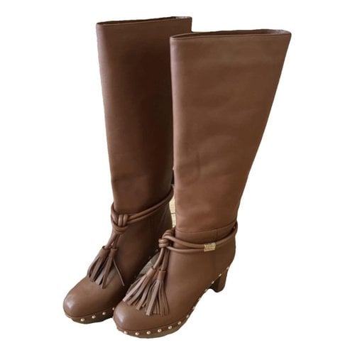 Pre-owned Ulla Johnson Leather Boots In Brown
