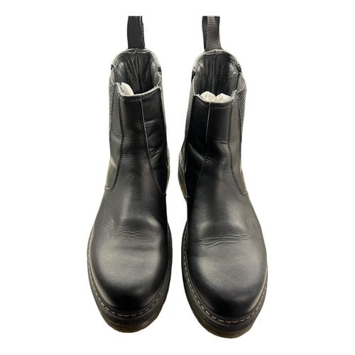 Pre-owned Semicouture Leather Boots In Black