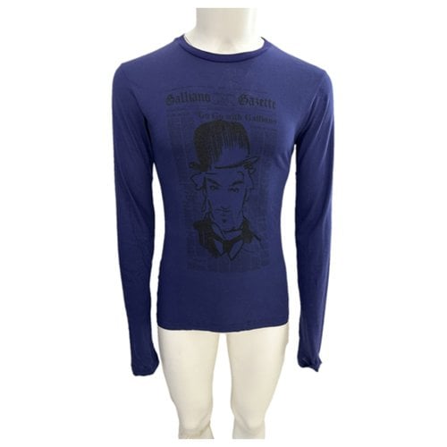 Pre-owned John Galliano T-shirt In Blue