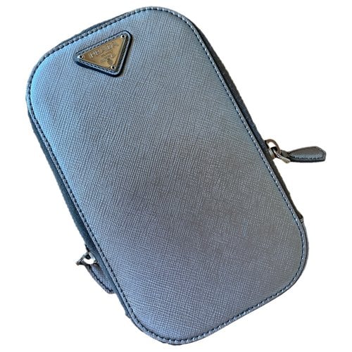 Pre-owned Prada Leather Crossbody Bag In Silver