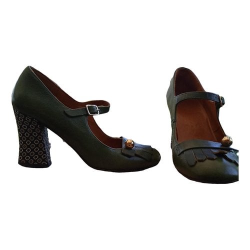 Pre-owned Chie Mihara Leather Heels In Green