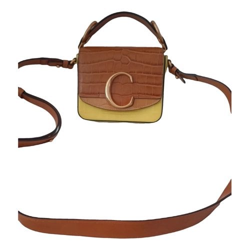 Pre-owned Chloé C Leather Crossbody Bag In Multicolour