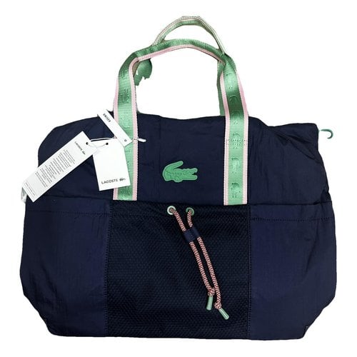 Pre-owned Lacoste Travel Bag In Navy