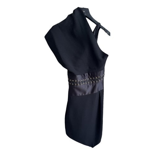 Pre-owned Alexandre Vauthier Silk Mid-length Dress In Black