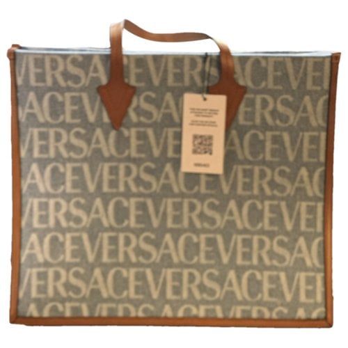 Pre-owned Versace Tote In Blue