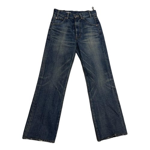 Pre-owned Celine Straight Jeans In Navy