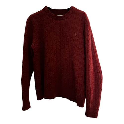 Pre-owned Farah Wool Pull In Red