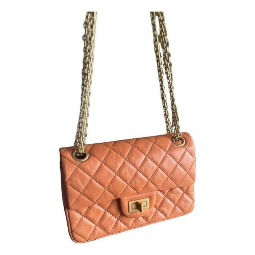 Pre-owned Chanel 2.55 Leather Crossbody Bag In Orange
