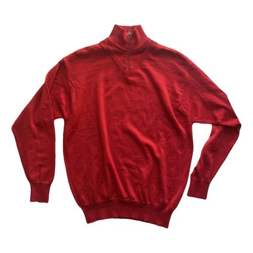 Pre-owned Versace Wool Pull In Red