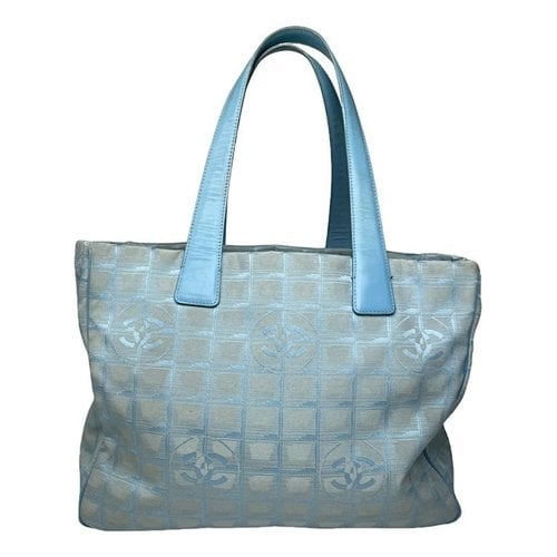 Pre-owned Chanel Cambon Tote In Blue