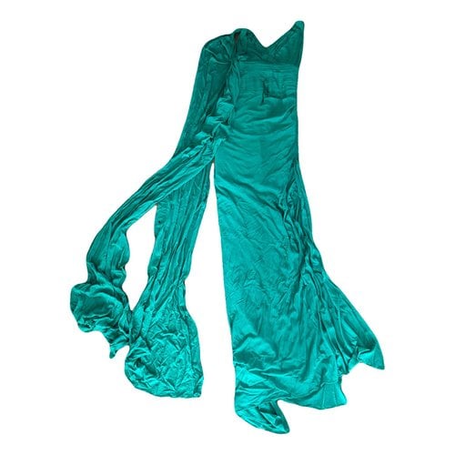 Pre-owned Herve L Leroux Maxi Dress In Green