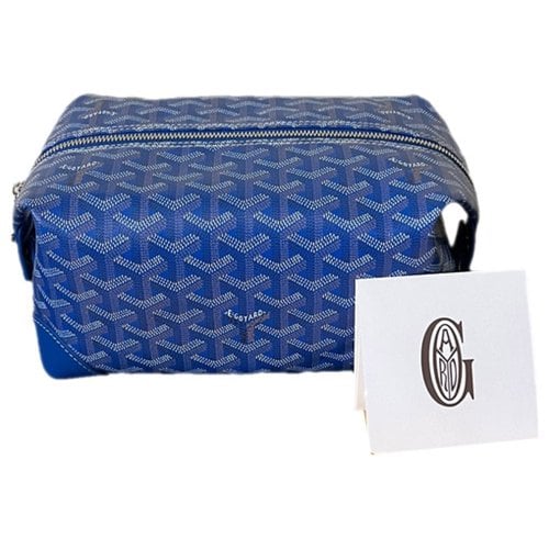 Pre-owned Goyard Leather Small Bag In Blue
