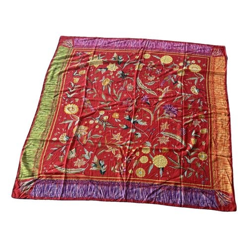 Pre-owned Shanghai Tang Silk Handkerchief In Multicolour