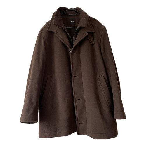 Pre-owned Hugo Boss Cashmere Coat In Brown