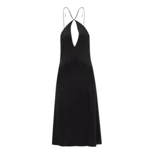 Pre-owned Maximilian Silk Mid-length Dress In Black