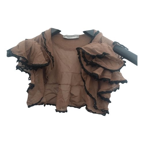 Pre-owned Valentino Top In Brown