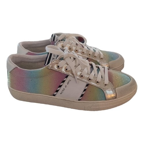 Pre-owned Moa Master Of Arts Leather Trainers In Multicolour