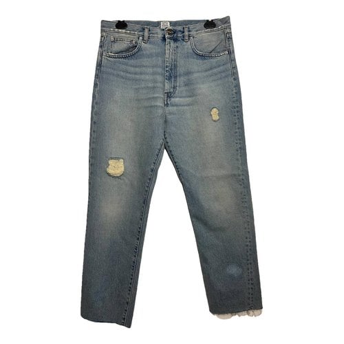 Pre-owned Totême Original Boyfriend Jeans In Turquoise