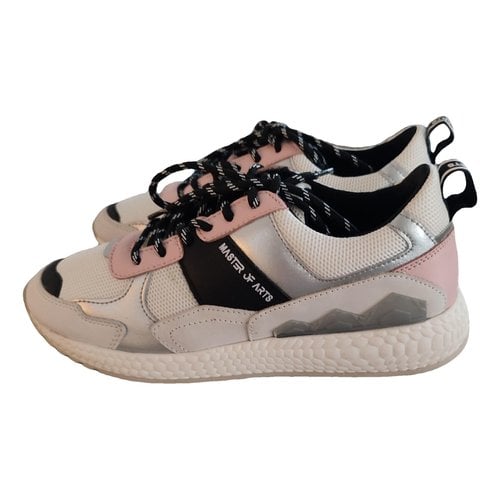 Pre-owned Moa Master Of Arts Leather Trainers In Pink