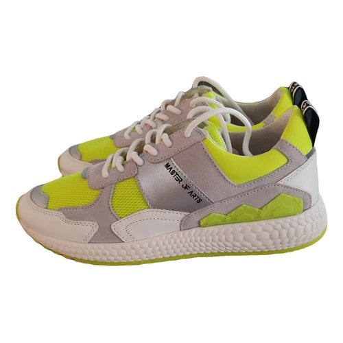 Pre-owned Moa Master Of Arts Leather Trainers In Yellow