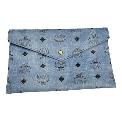 Pre-owned Mcm Leather Purse In Blue