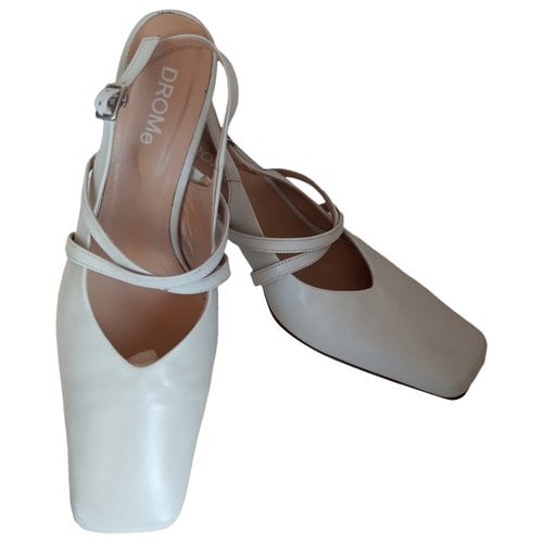 Pre-owned Drome Leather Heels In White