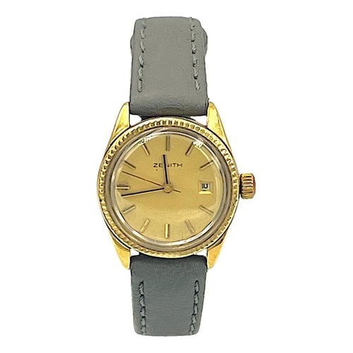 Pre-owned Zenith Yellow Gold Watch In Grey