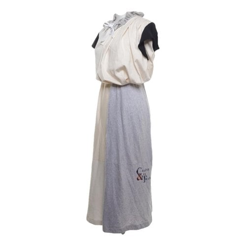 Pre-owned Balenciaga Maxi Dress In Grey