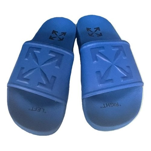 Pre-owned Off-white Sandal In Blue