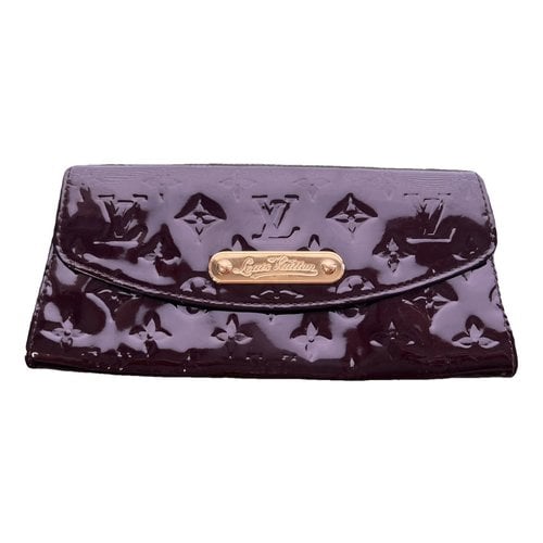 Pre-owned Louis Vuitton Sunset Boulevard Patent Leather Clutch Bag In Burgundy