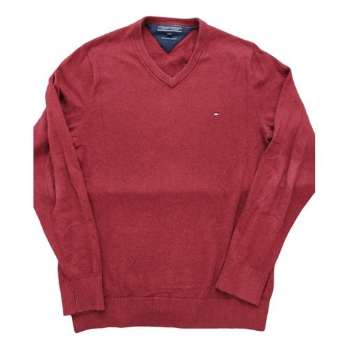 Pre-owned Tommy Hilfiger Knitwear & Sweatshirt In Burgundy