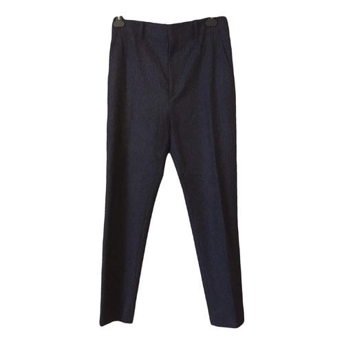 Pre-owned Isabel Marant Wool Trousers In Blue