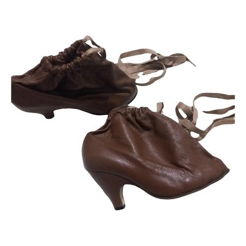 Pre-owned Vivienne Westwood Leather Heels In Brown