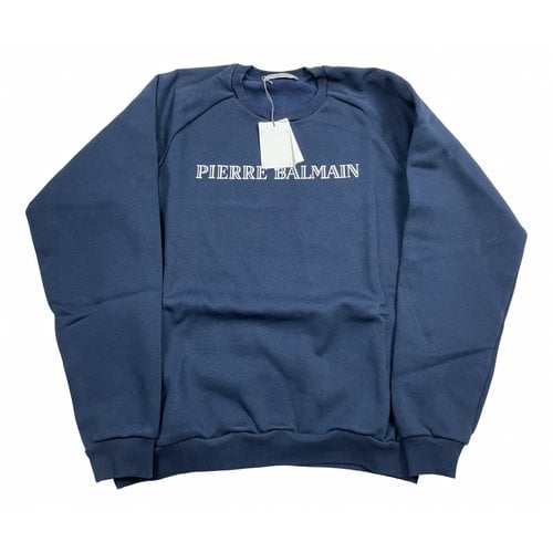 Pre-owned Pierre Balmain Silk Sweatshirt In Blue